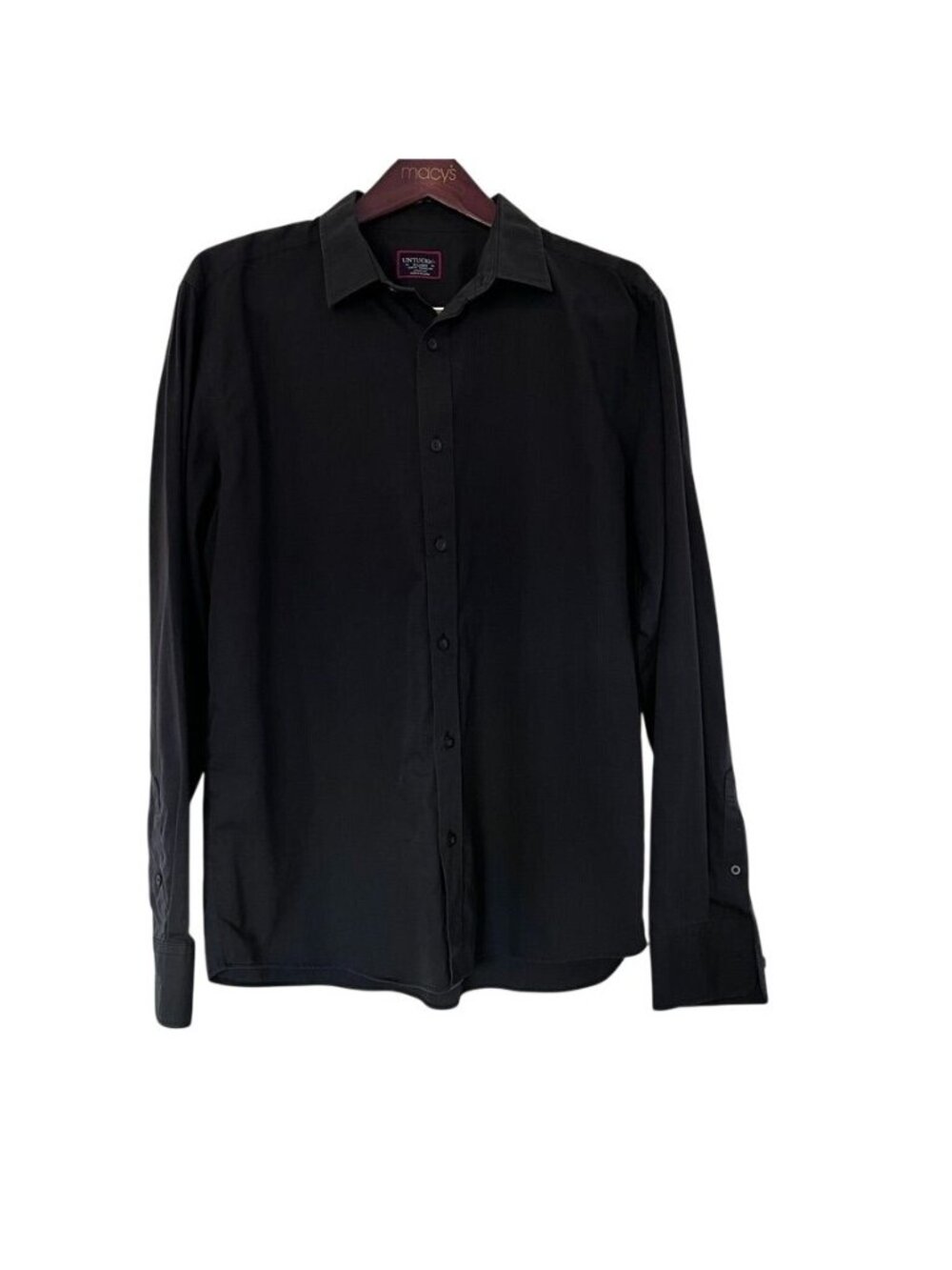 UNTUCKit Mens XL Black Slim Fit Long Sleeve Soft Comfortable Workwear Going Out